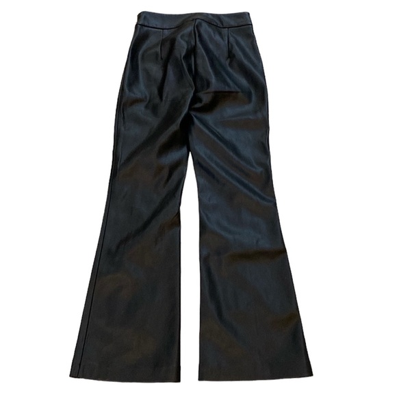 Mango Women High Waist Straight Leg Faux Leather Pants Sz 1 Imported MachineWash - Picture 4 of 12